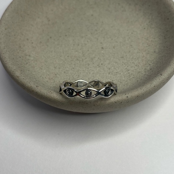 All Seeing Eye Eternity 925 Sterling Silver Ring - Picture 2 of 3